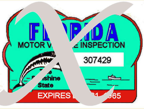 (image for) 1965 Florida Safety Check inspection sticker